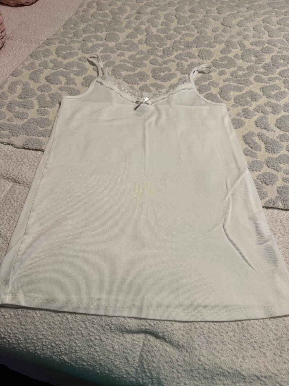 torrid white Lace-Trim ribbed Camisole